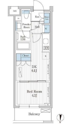 パークアクシス東陽町レジデンス　2209号室　間取り