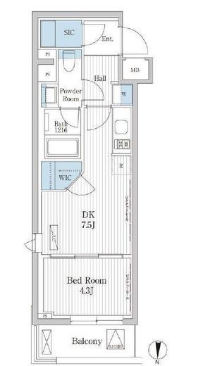 パークアクシス東陽町レジデンス　2311号室　間取り