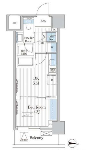 パークアクシス東陽町レジデンス　608号室　間取り
