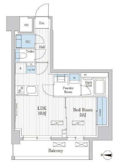 パークアクシス東陽町レジデンス　715号室　間取り