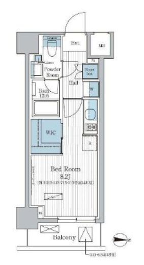 パークアクシス東陽町レジデンス　803号室　間取り