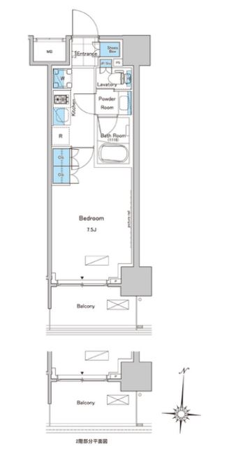 ルフォンプログレ清澄白河プレミア　802号室　間取り