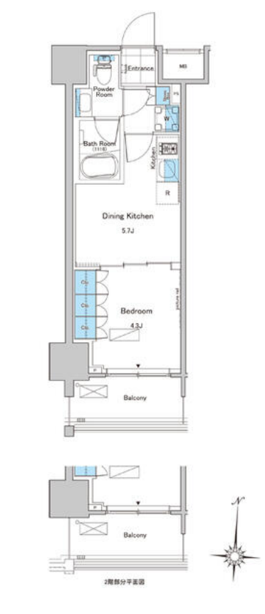 ルフォンプログレ清澄白河プレミア　507号室　間取り