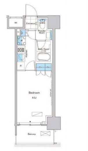 ルフォンプログレ清澄白河プレミア　1110号室　間取り
