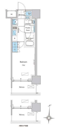ルフォンプログレ清澄白河プレミア　802号室　間取り