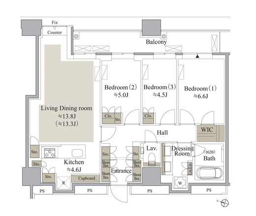 目黒MARCレジデンスタワー　2105号室　間取り