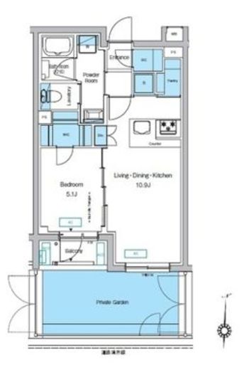 プレディアコート代々木上原　106号室　間取り
