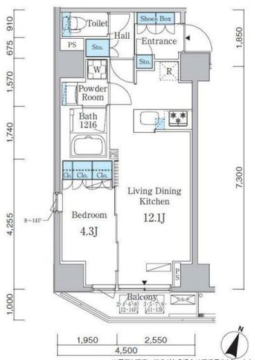 アーバンコア原宿　902号室　間取り