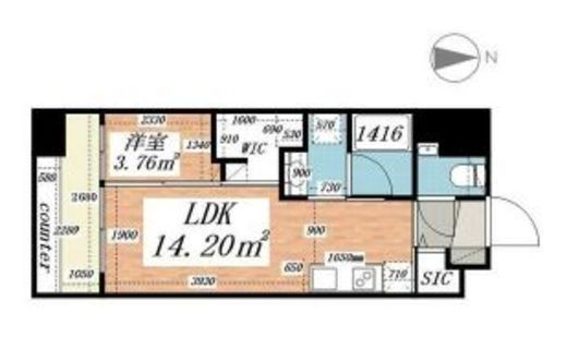 Park Rule大手町 (パークルール大手町)　502号室　間取り