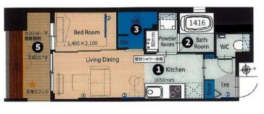 Park Rule大手町 (パークルール大手町)　801号室　間取り
