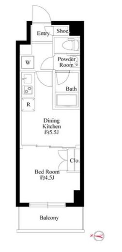 ハーモニーレジデンス高田馬場　110号室　間取り