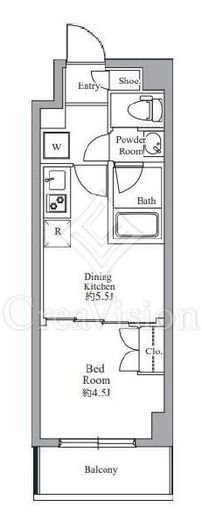 ハーモニーレジデンス高田馬場　303号室　間取り
