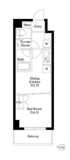 ハーモニーレジデンス高田馬場　413号室　間取り