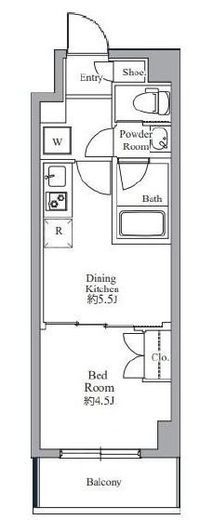 ハーモニーレジデンス高田馬場　503号室　間取り