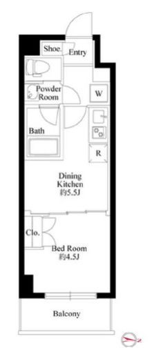 ハーモニーレジデンス高田馬場　B103号室　間取り