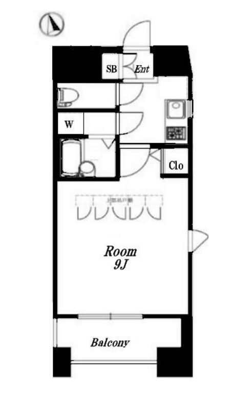 エステムプラザ新宿Premium－Ex　902号室　間取り