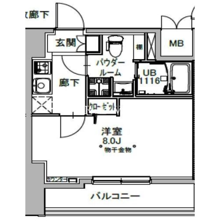 Ｓ－ＲＥＳＩＤＥＮＣＥ八丁堀ｕｎａ　802号室　間取り