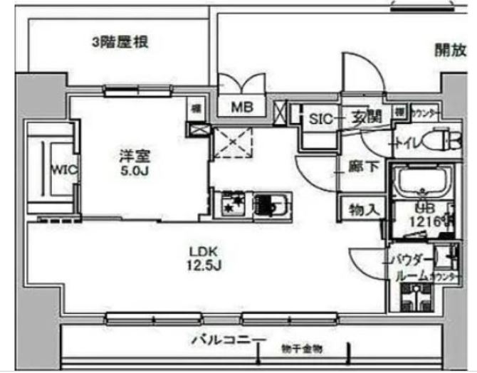 Ｓ－ＲＥＳＩＤＥＮＣＥ八丁堀ｕｎａ　703号室　間取り