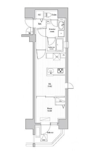 神宮北参道レジデンス　1003号室　間取り