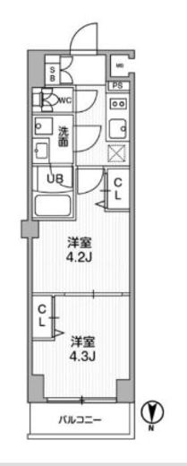 SYFORME西小山 (シーフォルム西小山)　207号室　間取り
