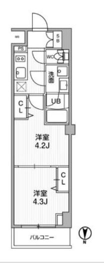 SYFORME西小山 (シーフォルム西小山)　208号室　間取り