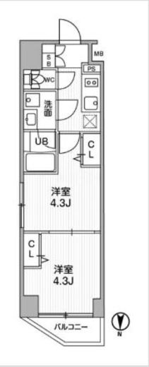 SYFORME西小山 (シーフォルム西小山)　209号室　間取り