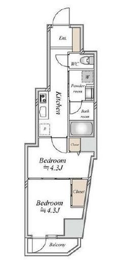 CLASSEUM飯田橋 (クラシアム飯田橋)　701号室　間取り