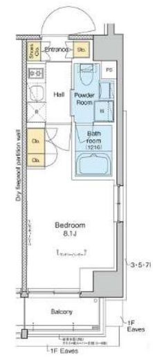 プラウドフラット亀戸　201号室　間取り