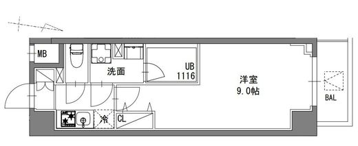 S-RESIDENCE東陽町feliz　405号室　間取り