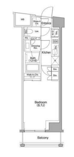 ザ・パークハビオSOHO代々木公園　408号室　間取り