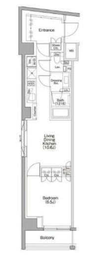 ザ・パークハビオSOHO代々木公園　501号室　間取り