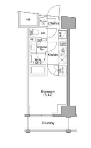 ザ・パークハビオSOHO代々木公園　612号室　間取り