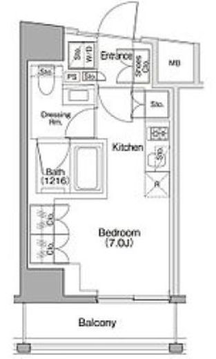 ザ・パークハビオSOHO代々木公園　615号室　間取り