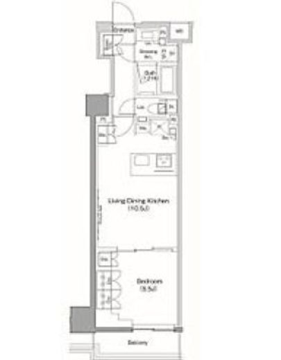 ザ・パークハビオ目黒桜邸　216号室　間取り
