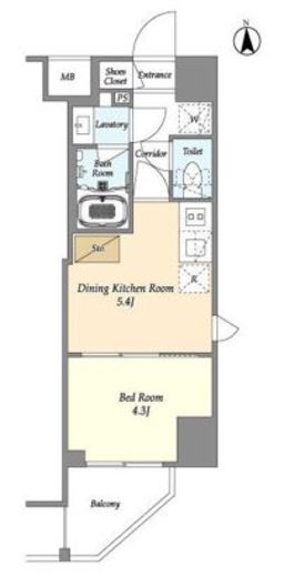アジュールテラス東陽町　301号室　間取り