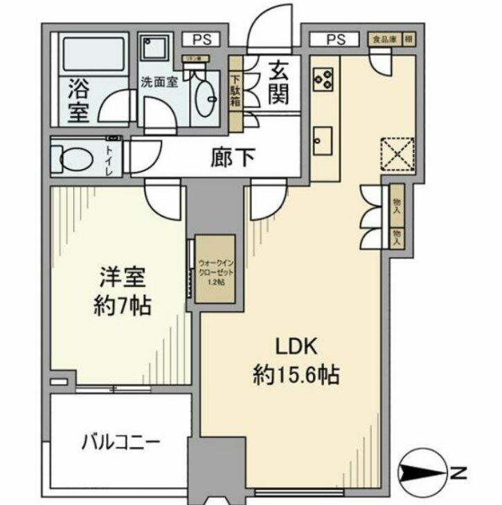 シティタワーズ豊洲ザ・ツイン　5F号室　間取り