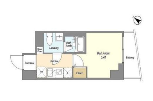 プライマル戸越銀座　1103号室　間取り
