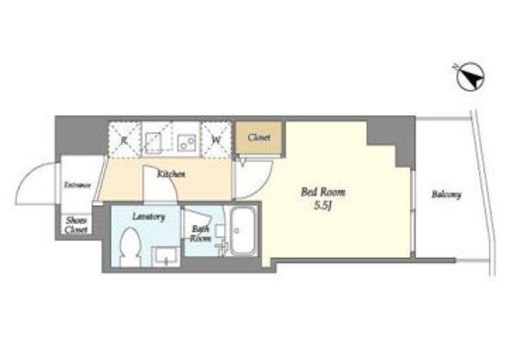 プライマル戸越銀座　1302号室　間取り