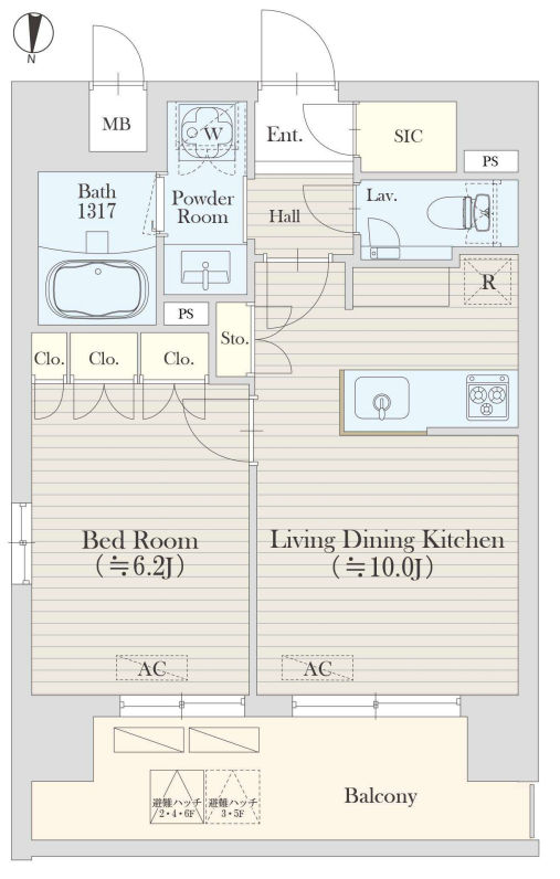 グランレスト渋谷大山町　401号室　間取り