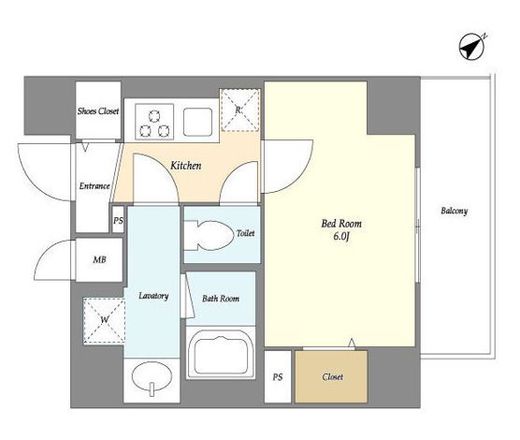 ミレドゥーエ門前仲町　201号室　間取り