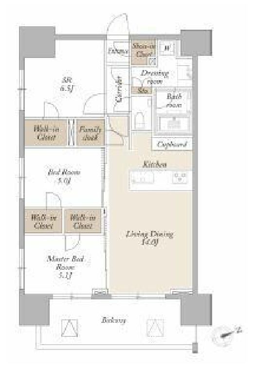 ライトテラス新宿御苑　1003号室　間取り
