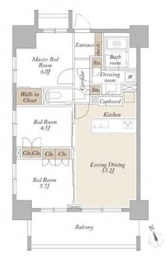 ライトテラス新宿御苑　1001号室　間取り