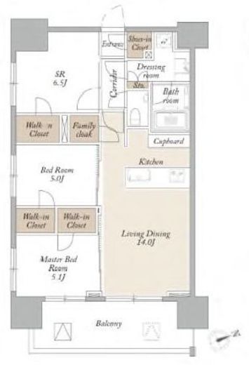 ライトテラス新宿御苑　1003号室　間取り