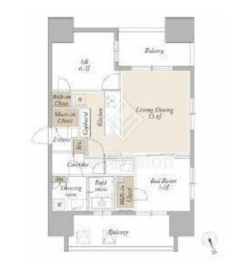 ライトテラス新宿御苑　1006号室　間取り