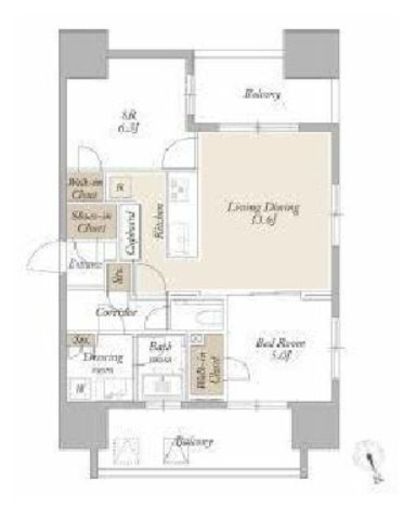 ライトテラス新宿御苑　1006号室　間取り