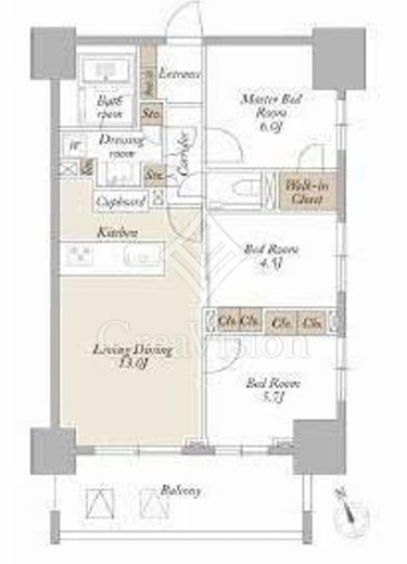 ライトテラス新宿御苑　902号室　間取り