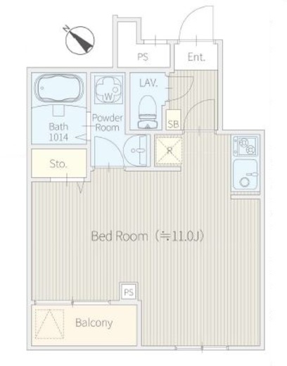 NONA PLACE渋谷富ヶ谷Annex (ノナプレイス渋谷富ヶ谷アネックス)　101号室　間取り