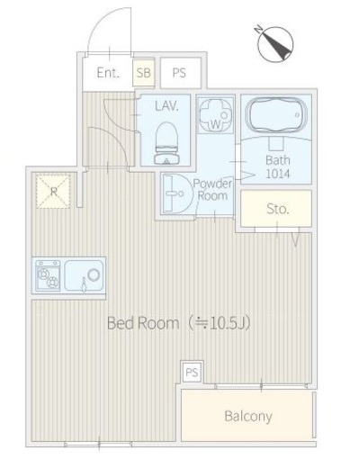 NONA PLACE渋谷富ヶ谷Annex (ノナプレイス渋谷富ヶ谷アネックス)　203号室　間取り