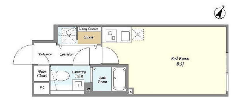 ＡＧＲＡＴＩＯ目黒諏訪山(アグレシオ目黒諏訪山)　203号室　間取り