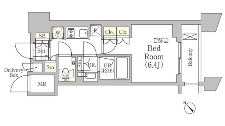 メゾンカルム日本橋馬喰町　1111号室　間取り